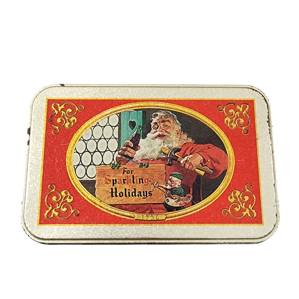 Coca-Cola 2 Deck Playing Cards Tin Box Set For Sparkling Holidays 1999 Vintage